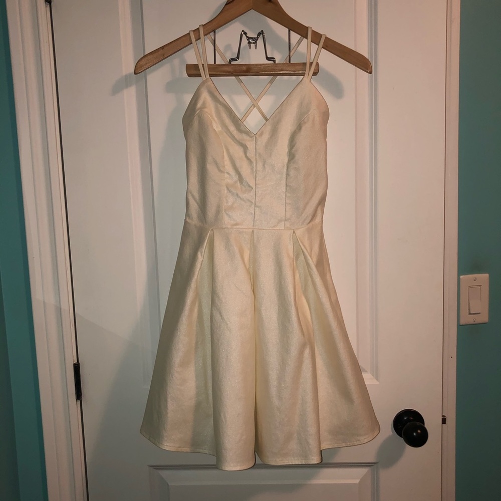 Mini Dress Cross Back Straps (Prom Dress)